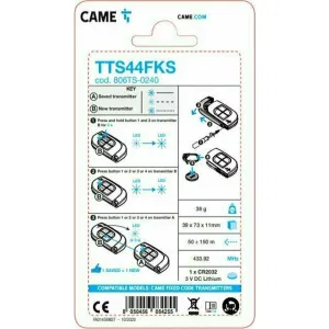 CAME TTS44FKS / 5 (TTS / 5) брелок-передатчик (КАМЕ) CAME TTS44FKS / 5 (TTS / 5) брелок-передатчик (КАМЕ)